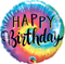 18" ROUND FOIL BDAY TIE DYE SWIRLS